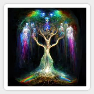 The Iridescent Tree of Life Sticker